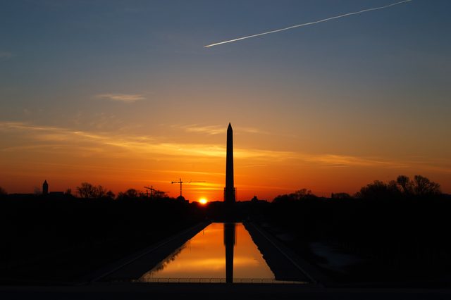 Washington Monument at sunrise