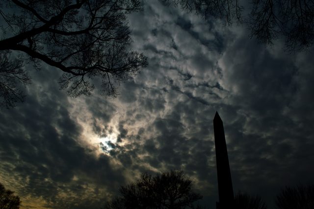 Washington Monument and dramatic skies · 05